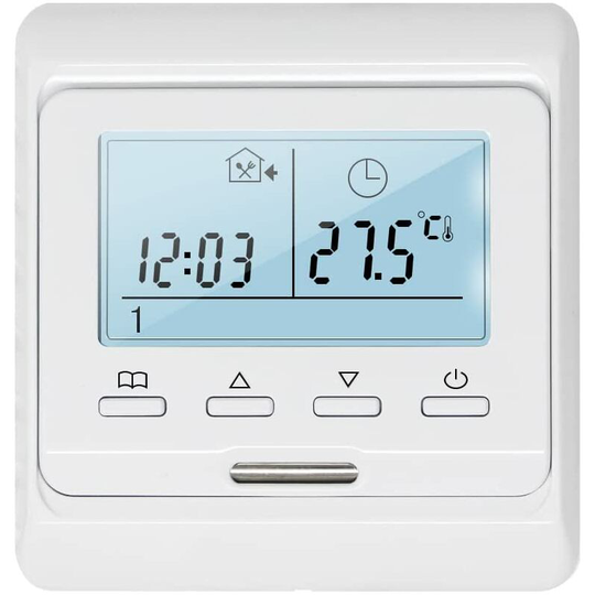 Programmable Room Thermostat with 16A Probe for Electric Floor Heating