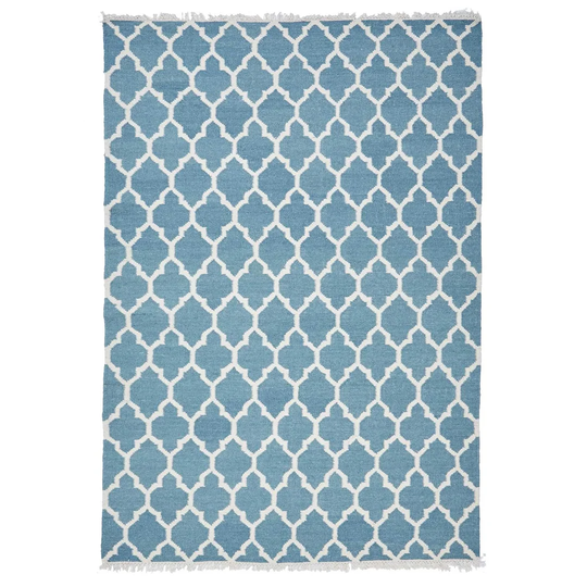 Georges Handmade Kilim Wool Blue Rug