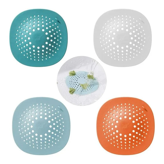 4 Pieces Sink Strainer, Silicone Drain Cover, Shower Drain Covers, Bathtub Sink Strainer, Kitchen Bathroom Floor Drain Anti-clogging Filter