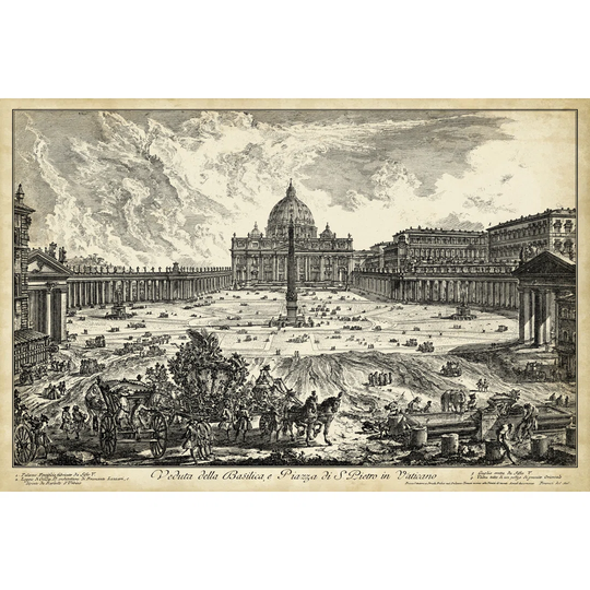 Veduta Della Basilica Di S. Pietro - Wrapped Canvas Art Prints