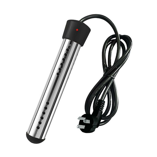 Electric Immersion Water Heater Boiler 2000w Fast Stainless Steel Portable Electric Water Heater for Swimming Pool Liquids Multi-standard Plug(Black)