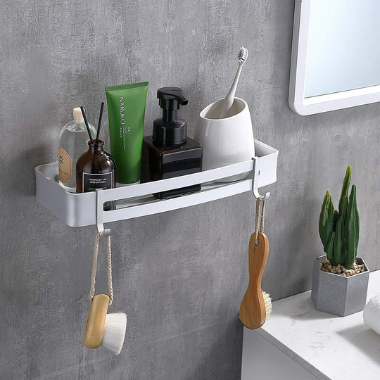 Shower Shelf, Bathroom Shelf Without Drilling, Rustproof Shower Soap Holder, Aluminum Shower Storage Space, Shower Caddy