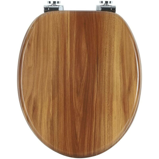 Wooden toilet seats Soft Close wc Seat Hinge Ideal for Standard Toilet Beech - Woltu