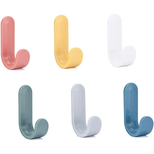 Adhesive Hooks Utility Wall Hooks Key Hooks for Wall Decorative Key Holder Rack Self Adhesive Wall Hooks for Towels, Hats, Shower, Kitchen, Living