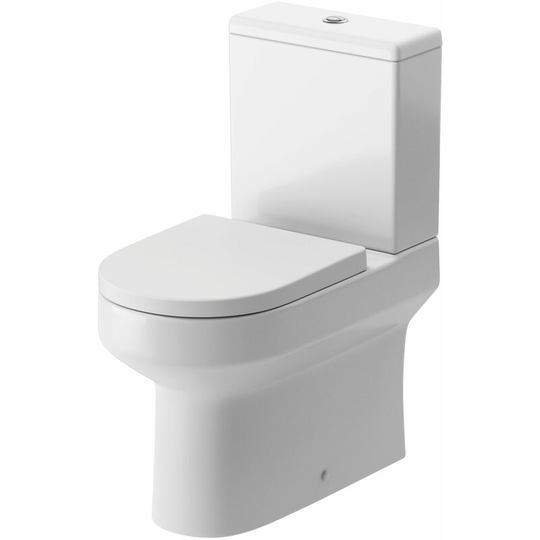Signature - Inca Close Coupled Back to Wall Toilet with Push Button Cistern - Soft Close Seat