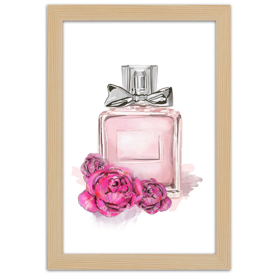 Flowers and Perfume in a Flacon - Picture Frame Graphic Art
