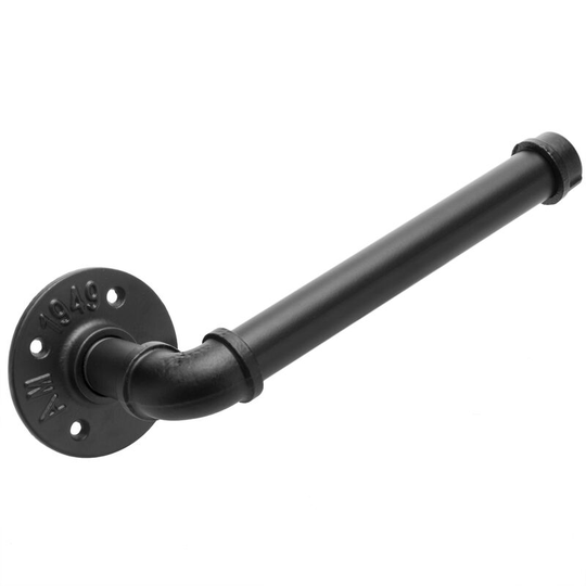 Steel toilet paper roll holder 230mm. Industrial and vintage pipe - Primematik