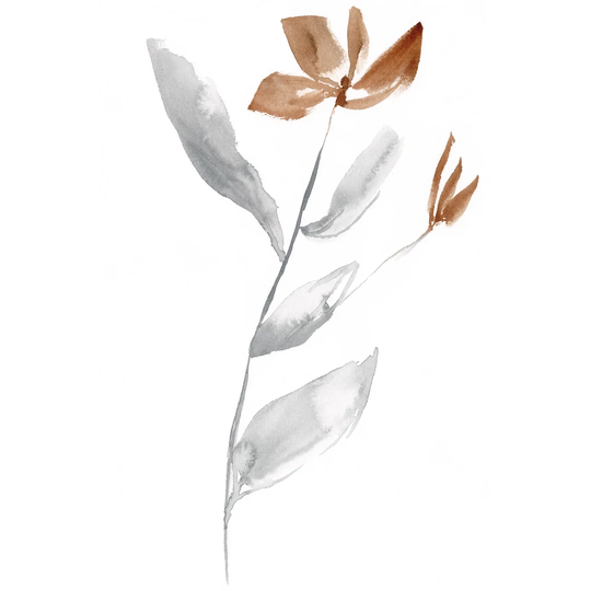 Simple Stem I by Jennifer Goldberger - Wrapped Canvas Painting