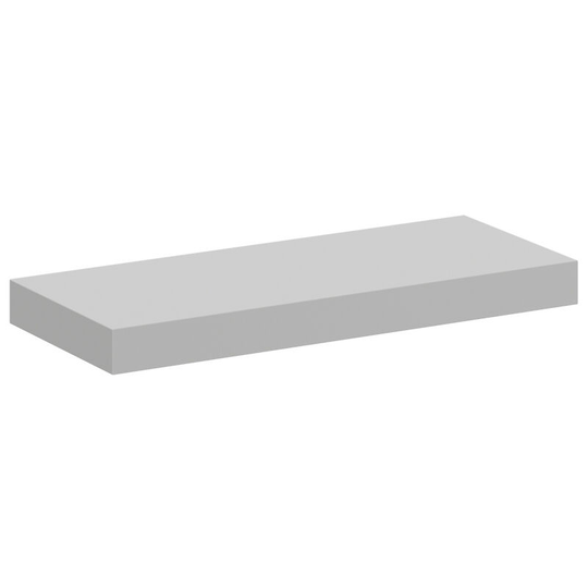 Napoli Gloss Grey Pearl 30cm Floating Bathroom Shelf - Gloss Grey Pearl