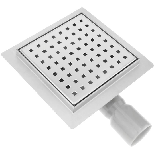 Shower drain squared channel 15 cm stainless with grid - Primematik