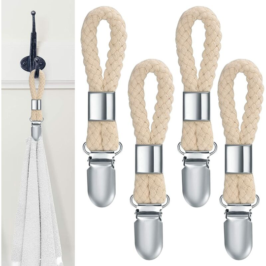 4 Pieces Towel Clip,Betterlife Tea Towel Hook,Towel Hook Bathroom Towel Holder,Towel Clips Closet Towel Hanging