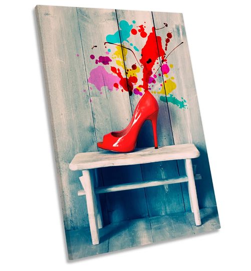 High Heels Shoes Fashion - Wrapped Canvas Photograph