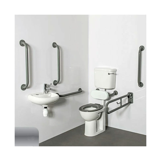 Nyma pro Low level Lockable Doc m Pack White - 5 x Polished Grab Rails - Nymas