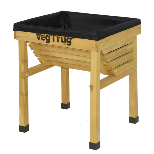 49cm x 46cm Wooden Raised Flower Bed