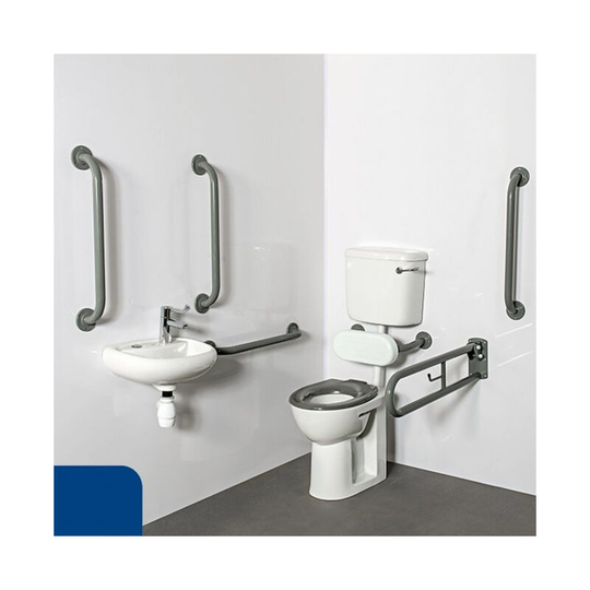 Nyma pro Low level Lockable Doc m Pack White - 5 x Dark Blue Grab Rails - Nymas