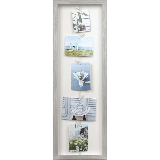 Woodell 10" X 15" Wood Collage Frame in Gray