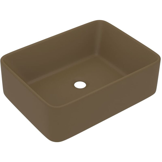 Luxury Wash Basin Matt Cream 41x30x12 cm Ceramic Vidaxl Cream