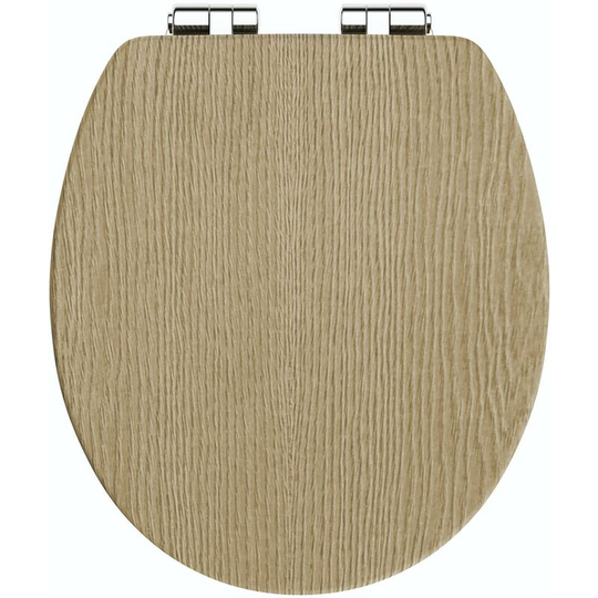 The Bath Co. traditional limed oak effect soft close seat - Limed oak