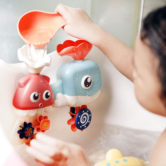 Children Bathing Whale Swirl Toy Shower Shower Baby Whale Faucet Shower Bathroom Toy