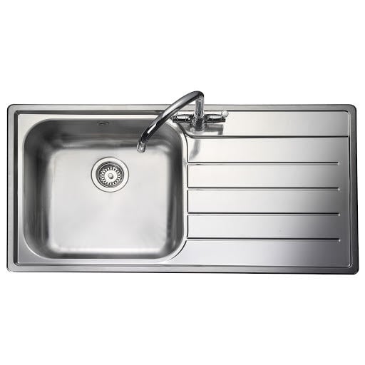 Rangemaster Oakland Stainless Steel Inset Kitchen Sink 1 Bowl Right Hand