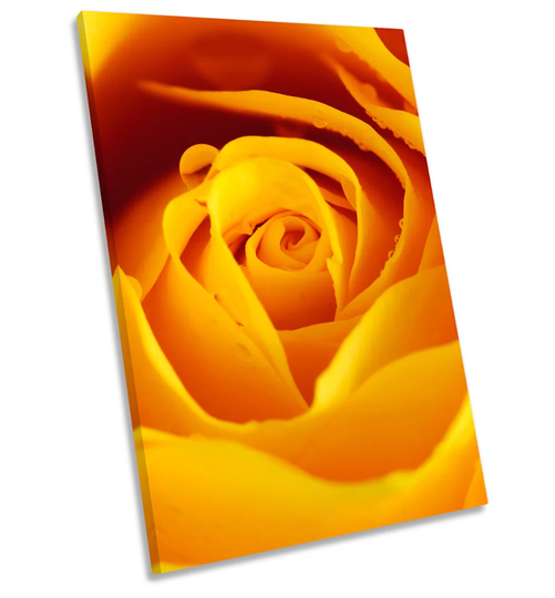 Yellow Rose Floral Flower - Wrapped Canvas Painting