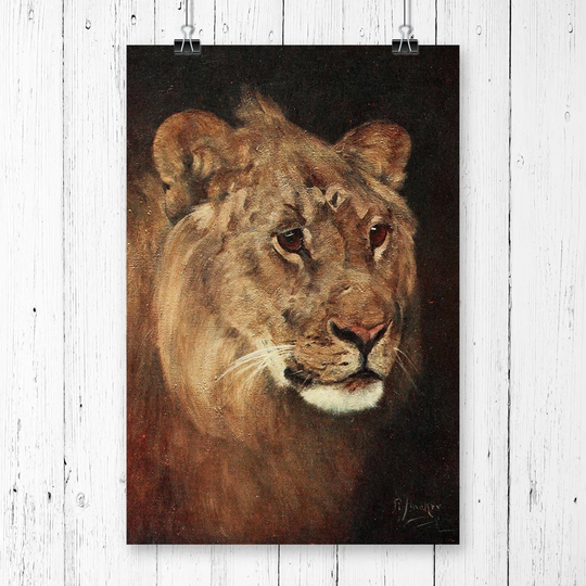 'Vintage Hacker, Miss R. Lion cub' Graphic Art