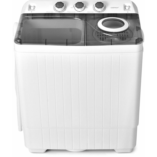 Gymax - Washing Machine Twin Tub Semi-automatic Laundry w/26lbs Washer & Spin Dryer