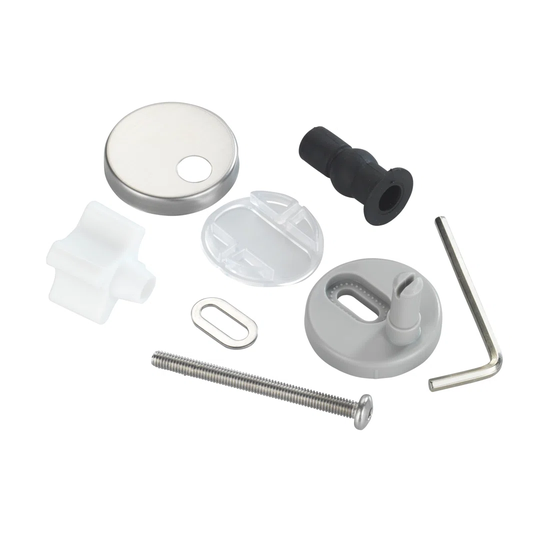 Fix-Clip mounting for easy-close toilet seats, stainless steel