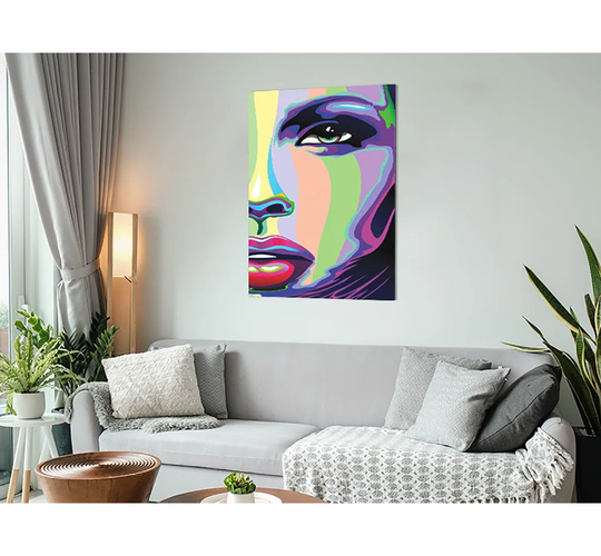 Futuristic Woman - Unframed Graphic Art on Metal