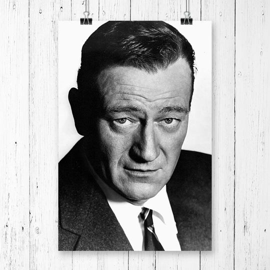 John Wayne Head Shot Memorabilia - Photographic Print on Paper