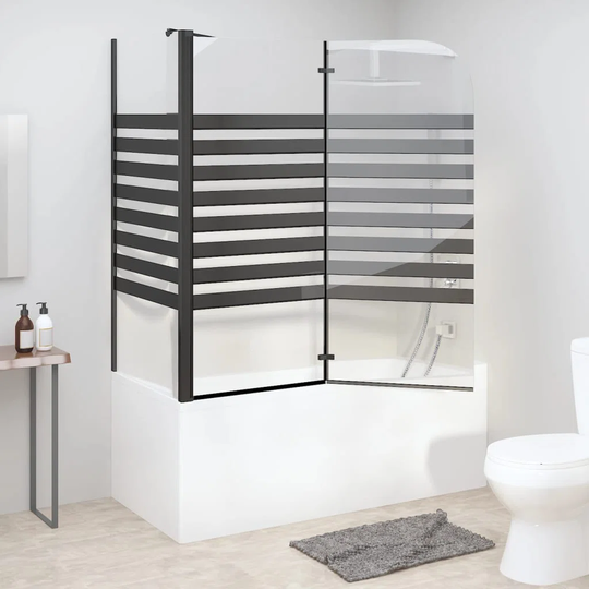 Ickes L Shape Tempered Glass Folding Bath Screen