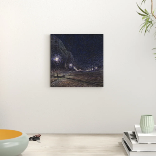 'Night Scene' by Eugene Jansson Painting Print