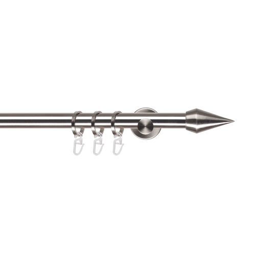 Spitze Single Curtain Pole and Hardware Set
