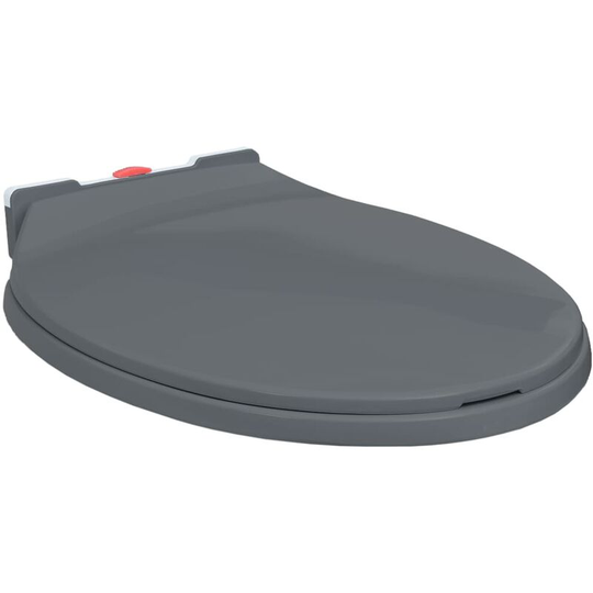 Soft-Close Toilet Seat Quick Release Grey Oval Vidaxl Grey