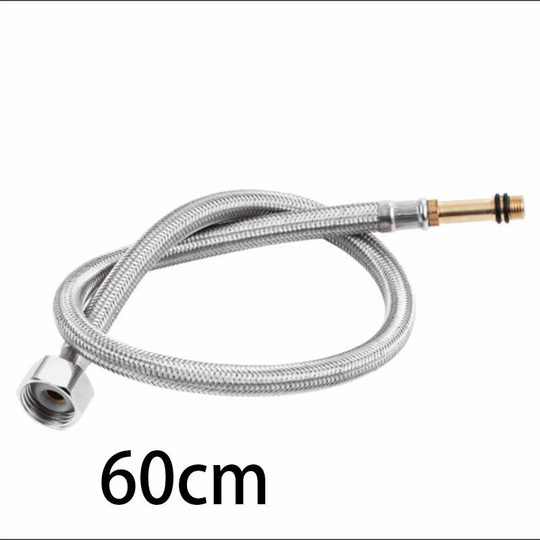 Betterlifegb - 304 Stainless Steel Braidd Hose, Metal Single-Head Vegetable Basin, Basin, Hot and Cold Water Facet, Water Inlet Push Pipe-60cm