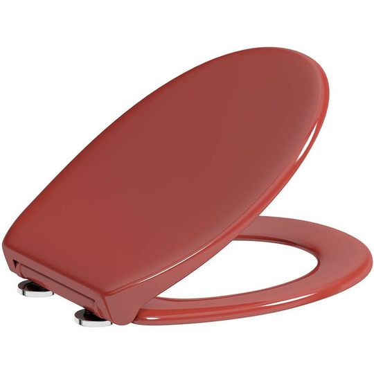 Universal red toilet seat with soft close and quick release - Red - Accents