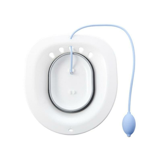 Toilet Seat Sitz Bath, Collapsible No-Squat Sitz Bath Ideal for Pregnant Postpartum Care Designed for Soaking Perineum, Hemorrhoids and Anus gray