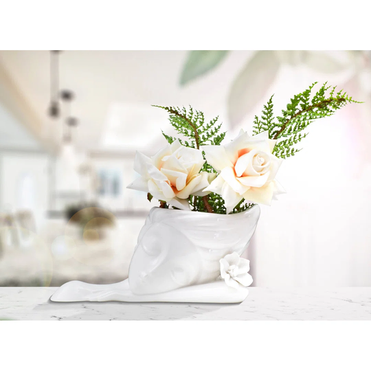 White 15Cm Porcelain China Table Vase