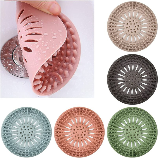 5 Pieces Silicone Sink Filter, Hair Shower Filter, Hair Catch Shower Filter, Shower Drain Covers, Shower Drain Strainer, Drain Filter for Bathroom