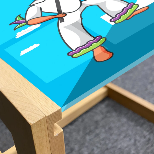 Brazil Coffee Table, Brazilian Musicians Tropical Characters Entertaining And Waving A Flag, Acrylic Glass Center Table With Wooden Frame For Offices