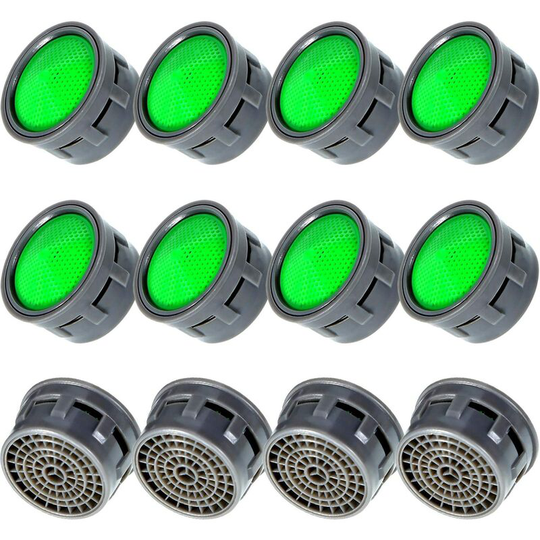 12 Pieces Faucet Aerators Water Faucet Aerators Faucet Flow Restrictor Insert Replacement Parts Aerators for Bathroom or Kitchen