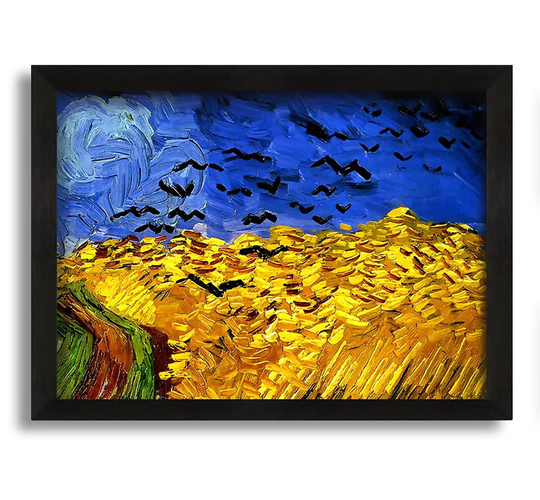 Van Gogh Wheat Field With Crows 02 Framed Print