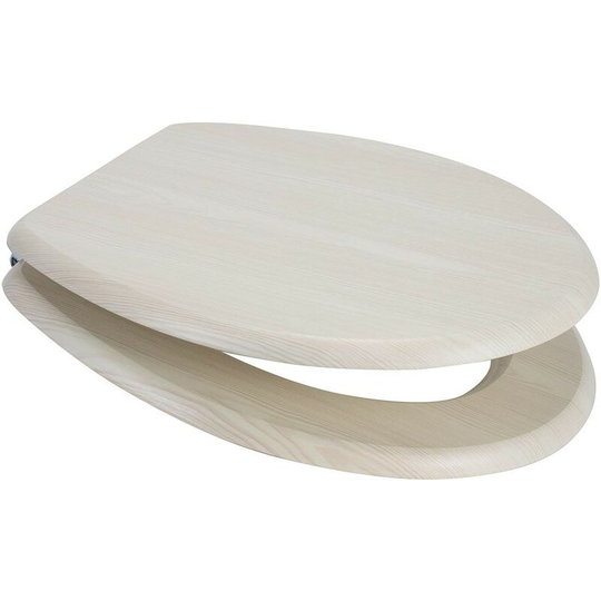 White ash mdf toilet seat - White - Accents