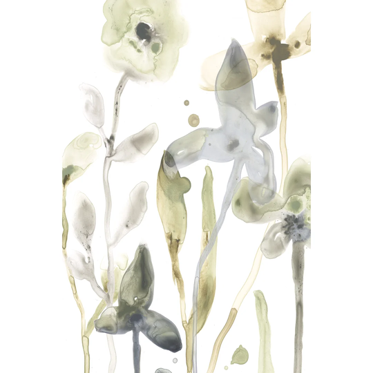 Stone Moss Stems III by June Erica Vess - Wrapped Canvas Painting