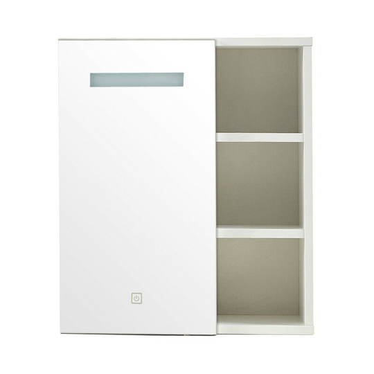 Clipop - Bathroom led Mirror Cabinet, 52x 45 x 16.5cm Wall Mounted Storage Cabinet, Wall Cabinet for Bathroom