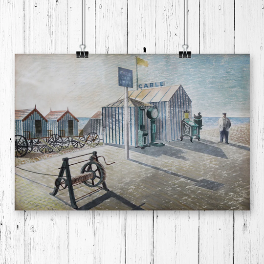 'Bathing Machines Aldeburgh' by Eric Ravilious Graphic art