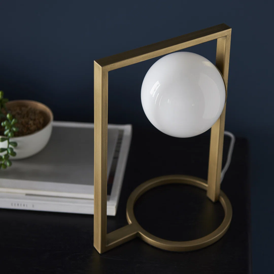 Natarsha 30Cm Brushed Gold Table Lamp