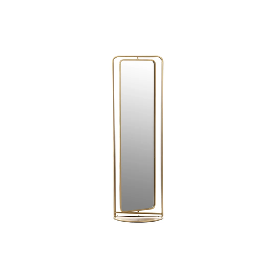 Brandsville Metal Framed Freestanding Cheval Mirror in Gold