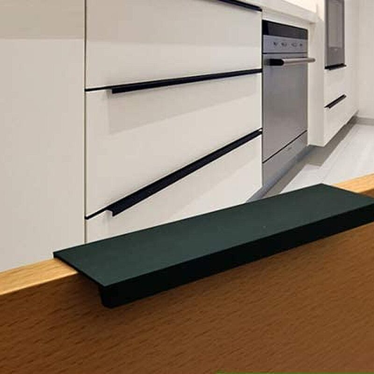Kitchen Cabinet Pulls Cabinet Drawer Pulls, Brushed Hardware Bathroom Cabinet Pulls Stainless Steel Cupboard Set of 10 (Black) (Length 500mm)