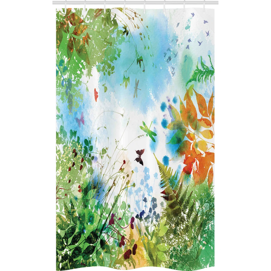Harnoor 8 Piece Polyester Shower Curtain Set + Hooks